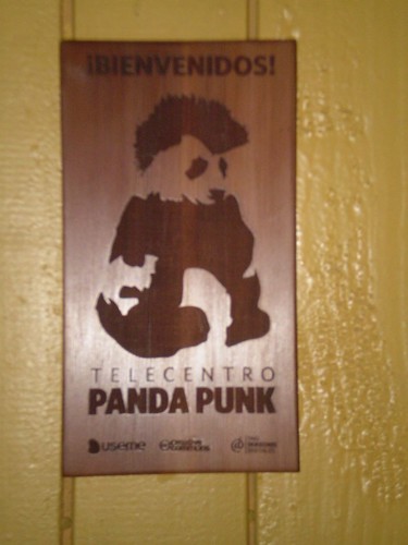 Placa Telecentro Panda Punk