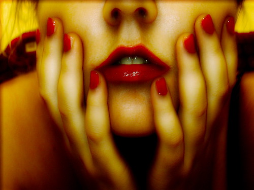 Red lips...