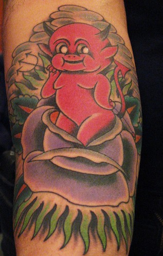Hot Stuff Tattoo by Steve Byrne!, originally uploaded by HeadOvMetal.