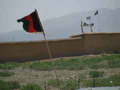 Taliban Flags on the Pakistan side of the bord...
