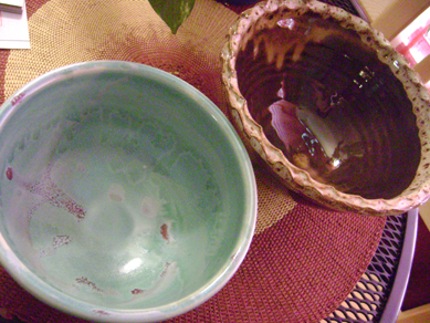 bowls from Empty Bowls event at AJ's