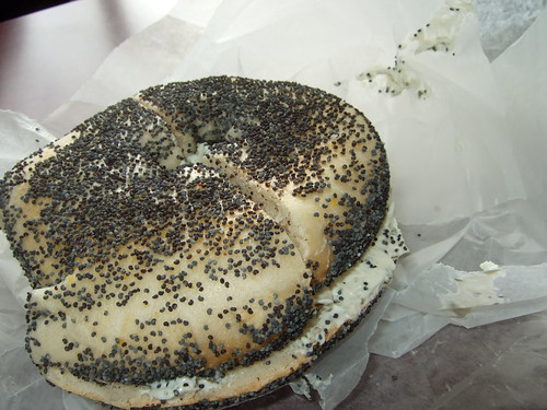 Kupel's Poppy Seed Bagel with Herb Cream Cheese
