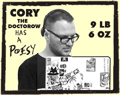 Cory the Doctorow has a Poesy (remixed from cc photo by alvy)