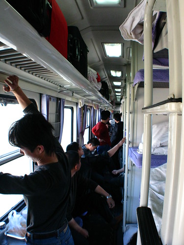 On the train from Shanghai to Urumqi, China