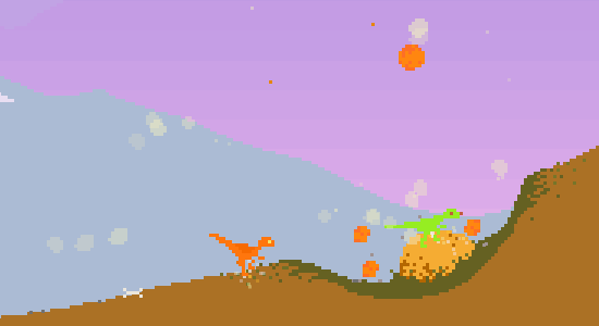 Two Dinos and a Meteor