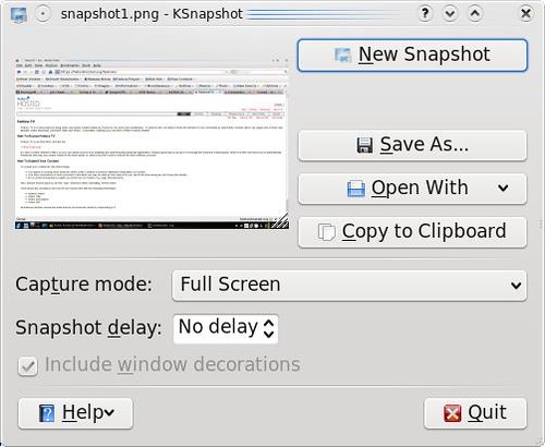 ksnapshot, the photographer in your system