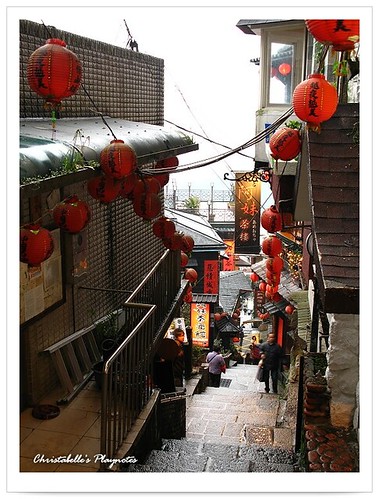九份豎崎路階梯俯瞰 A Winding Alley in ChiuFen, Taiwan