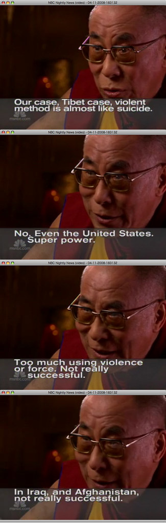 NBC Nightly News (video) - 04-11-2008 Dalai Lama Interview
