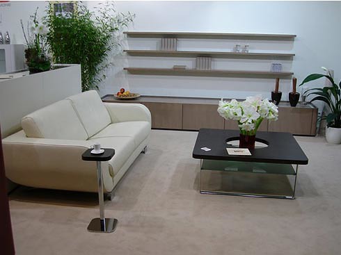 Contemporary living room of minimalist furniture