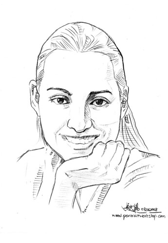 Portraits in pencil simple sketch Formul8 Nokia Book 2