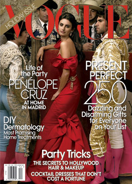 Penelope Cruz y toreros. Portada Vogue by Vladimir Teran Altamirano