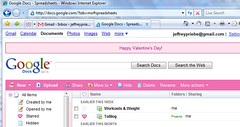 Google Docs goes pink for Valentine's