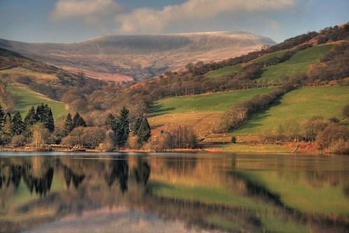 The Brecon Beacons, Waun Rhydd from Tal-Y-Bont Reservoir by -terry-.