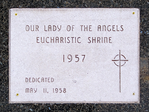 Former Eucharistic Shrine, in Saint Louis, Missouri, USA - cornerstone