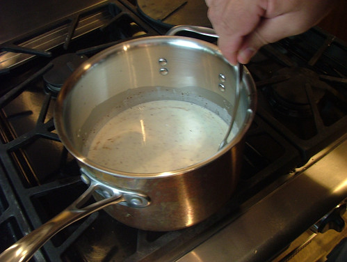 Making chocolate creme fraiche