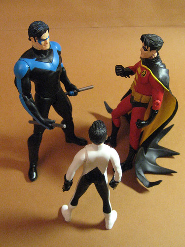 Nightwing, Robin and Damian