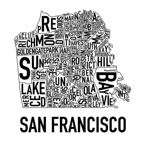 Neighborhood Map San Francisco. Cool San Francisco
