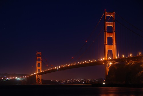 san francisco golden gate bridge at night. San Francisco Golden Gate
