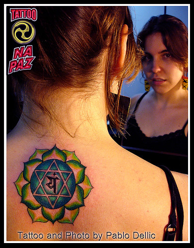  Tatuagem de Mandala , Anahata Chakra Tattoo by Pablo Dellic 