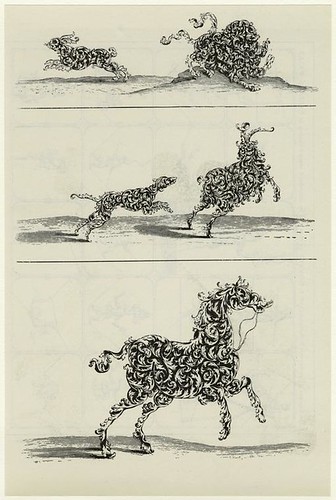 Animals shaped with ornamental foliage. Wolfgang Hieronymus von Bommel - about 1660 (pub 1894)