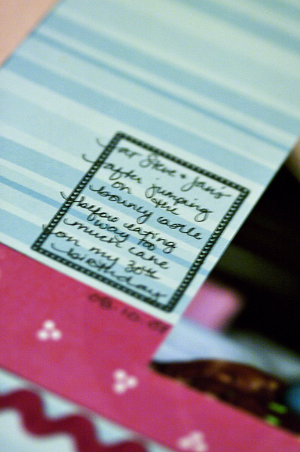 stamp and journalling detail