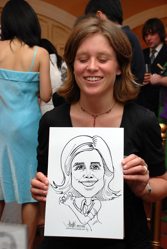 Caricature live sketching for wedding dinner5