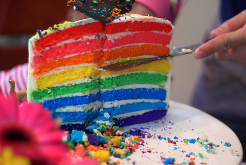 DC's rainbow cake slice