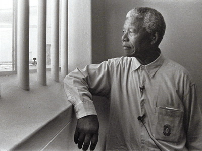 Nelson Mandela a Robben Island