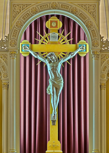 Saint Peter Roman Catholic Church, in Saint Charles, Missouri, USA - crucifix