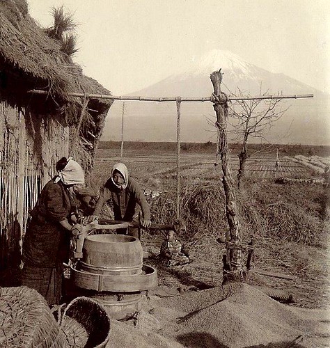 THE FARMER AND HIS WIFE -- Laboring in the Shadow of Mt. Fuji