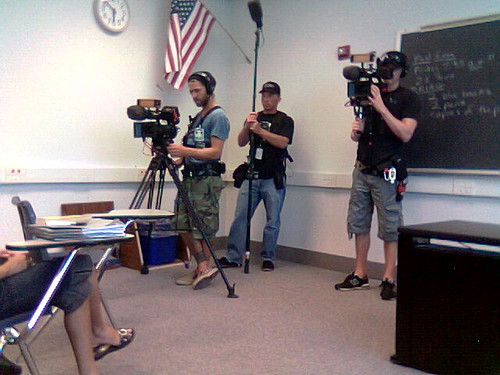 My Shakespeare class this morning had a camera crew.