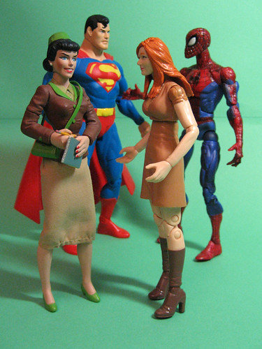 Supes, Spidey, Lois and Mary Jane
