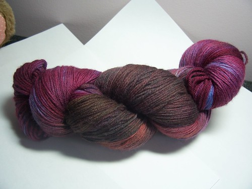 Hand dyed purple/brown