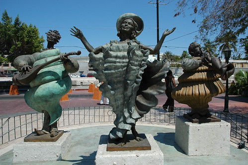 Sculpture of a band in the shape of shells, La Paz, Baja California Sur, Mexico by Wonderlane