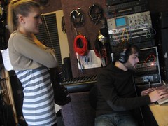 Shea in the studio