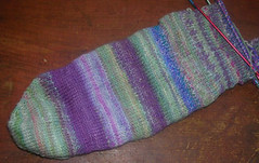 purple and green sock 1