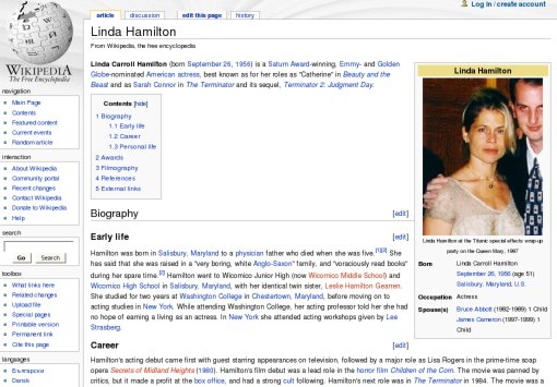 Linda Hamilton - Wikipedia, the free encyclopedia