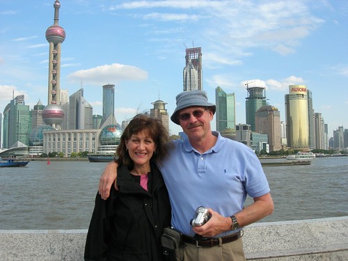 On the Bund in Shanghai, a beautiful day