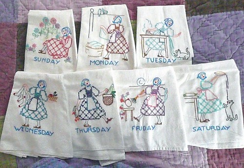 Days of the Week towels
