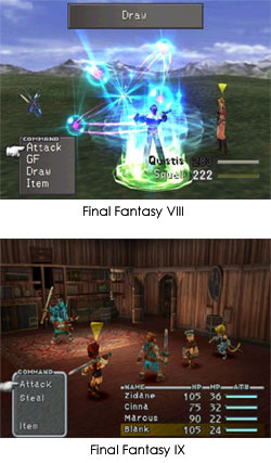 Final Fantasy VIII and IX Screenshots