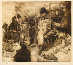 "Subway Series (B)," an etching by Marvin Franklin