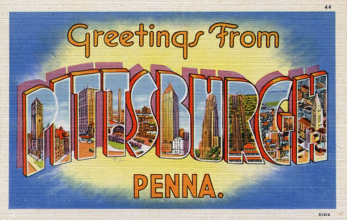 Greetings from Pittsburgh, Pennsylvania - Large Letter Postcard