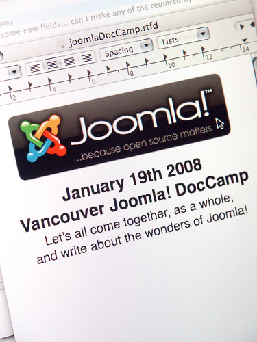 January 19th 2008 Vancouver Joomla! DocCamp