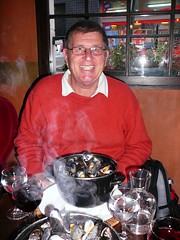 Eating mussels in Brussels