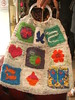 Knitted bag from plastic carrier bags