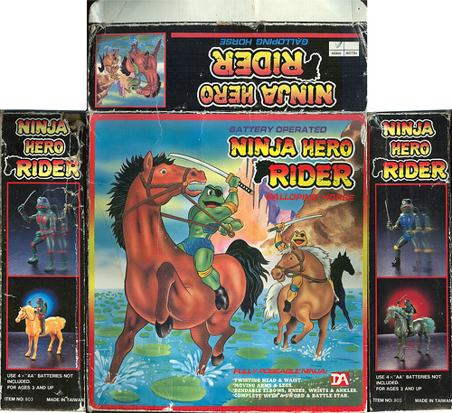 DA - Battery Operated "NINJA HERO RIDER" GALLOPING HORSE box   (( 199x ))