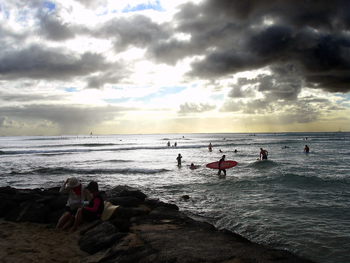 End of the day on Waikiki