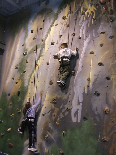 rock climbing wall- you can do it Julia
