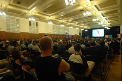 Keynote at linux.conf.au 2008 - photo by Fox2Mike - http://farm3.static.flickr.com/2019/2274945214_641a4cd148_m.jpg