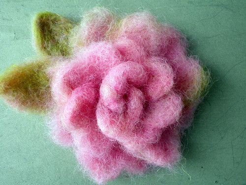 Needlefelted Rose (two)